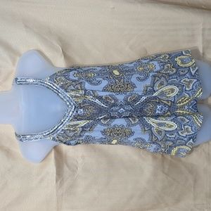 Super cute! Bling neckline tank top